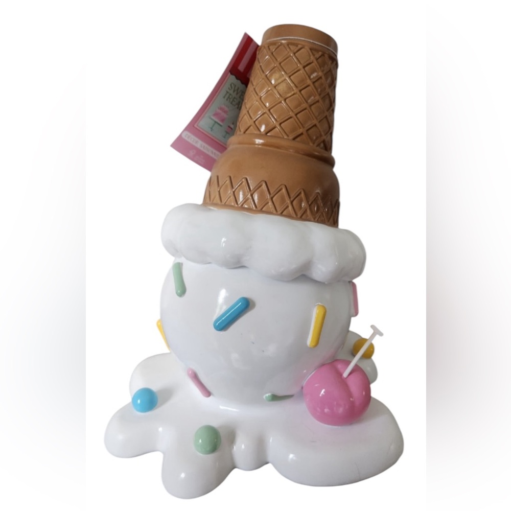 NEW Sweet Treats Upside Down Melting Ice Cream Cone Tabletop Decoration